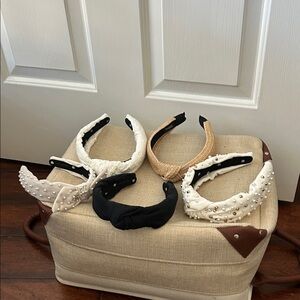 Lele Sadoughi Pearl and Bead Embellished Headbands